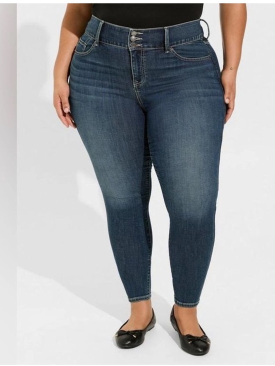 torrid Denim - torrid Dark Blue High-Rise Feel The Fit Super Soft Casual 5 Pocket Jeggings